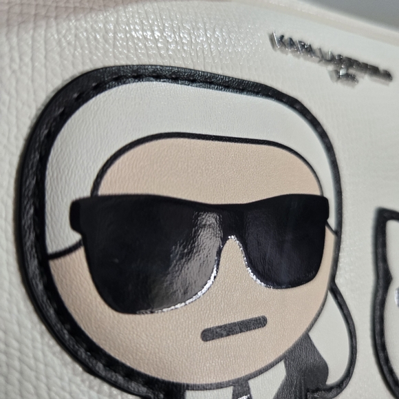 Karl Lagerfeld Cream Crossbody Bag with Iconic Design - Picture 10 of 15